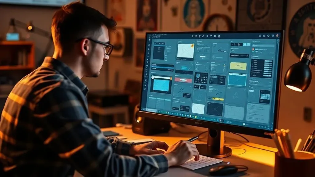 UX/UI designer creating user-focused interface design and digital product experience